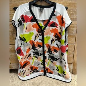 Worthington 3XL Vibrant Floral Blouse